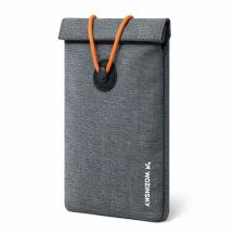 Wozinsky WPB-R12 RFID Blocking Phone Case with Flap and String 21.5x12 cm - Gray