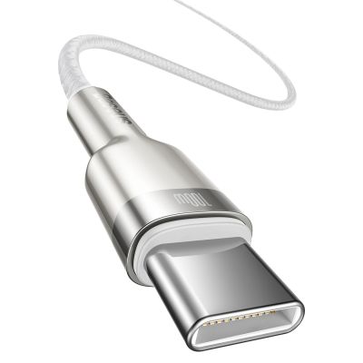 2. Baseus Cafule Metal 100W USB-C - USB-C Cable 2m - White
