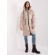 2. Women's beige quilted winter jacket SUBLEVEL knee-length (D50048X44518B3)