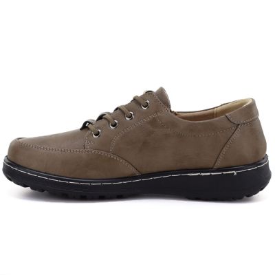 3. Comfortable khaki women’s slip-on shoes with zip Potocki TO90407
