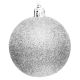 20. DECORATIVE PLASTIC BAUBLE SAFE 12 PCS DIA 60MM SILVER