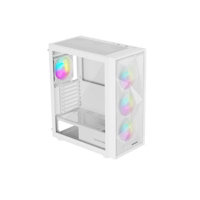 6. GENESIS DIAXID 605 ARGB MIDI TOWER CASE WITH WINDOW, USB-C, WHITE