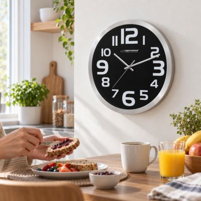 10. ESPERANZA WALL CLOCK ZURICH BLACK EHC013K