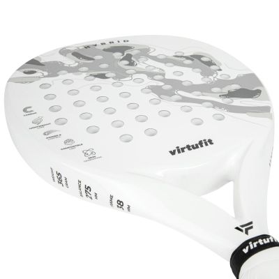 5. VIRTUFIT HYBRID PADEL RACKET - WHITE-GRAY