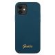 3. Guess GUHCP12SLSLMGBL iPhone 12 mini 5.4" blue/blue hardcase Metal Logo Script
