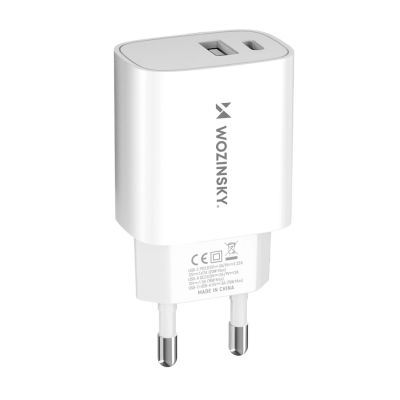 3. Wozinsky WGWCW USB-A USB-C 20W Wall Charger - White