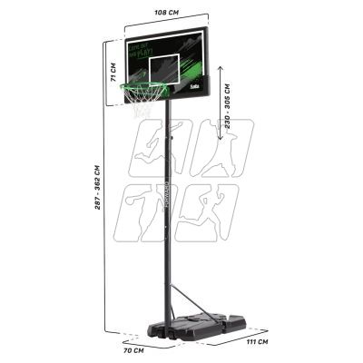 3. Salta Forward basketball hoop 108 cm x 362 cm