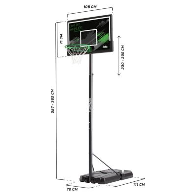 3. Salta Forward Basketball Hoop 108 cm x 362 cm