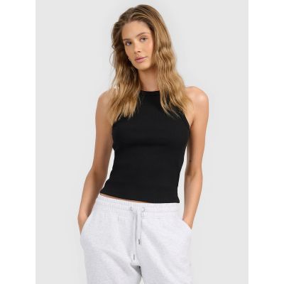 Women's slim ribbed knit top 4F 4FRAW25TSLEF310-20S
