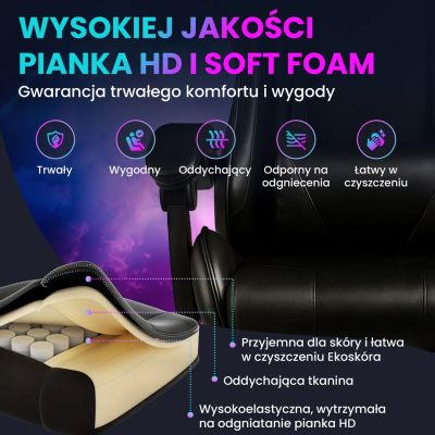 4. Extralink Gaming | Gaming Chair | Office, Swivel, Bucket, Black, G-524