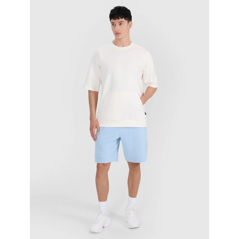 2. Men's short-sleeved sweatshirt without hood 4F 4FRSS25TSWSM2114-11S