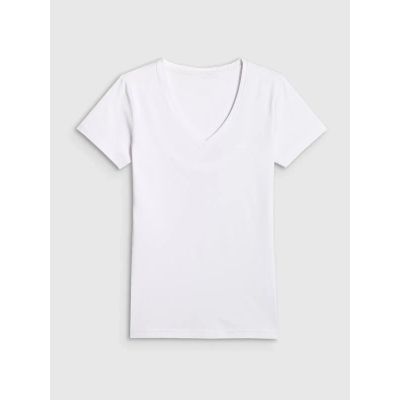 4. Women's basic V-neck T-shirt 4F 4FWMM00TTSHF3307-10S