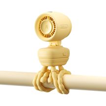 Jisulife Stroller Fan 4 5000mAh Mini Fan for Stroller with Flexible Tripod - Yellow