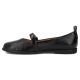 3. Women's leather ballet flats with a belt, black Filippo DP7742