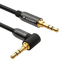 Wozinsky AUX Cable Angled (Male-Male) Mini Jack Cable 1.5m Black