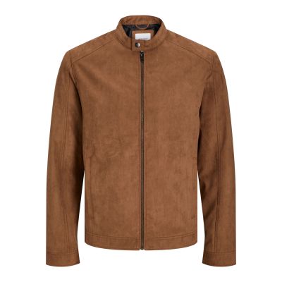 Jack&Jones JJEDYLAN CLEAN JACKET NOOS 12261197 COGNAC synthetic suede jacket