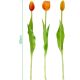 26. BOUQUET OF 5 ORANGE TULIPS 39 CM LIFE-LIKE SPRING DECORATION