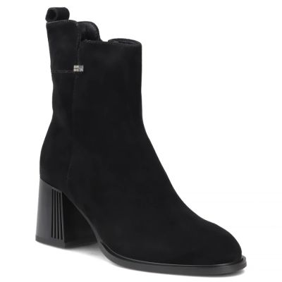 Black Women’s Leather Heeled Ankle Boots Filippo DBT8191