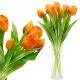 22. BOUQUET OF 7 ORANGE TULIPS 31 CM LIFE-LIKE SPRING DECORATION
