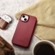 28. iCarer CE Oil Wax Premium Leather Folio Case iPhone 14 Plus Magnetic Flip Leather Folio Case MagSafe Red (AKI14220707-RD)