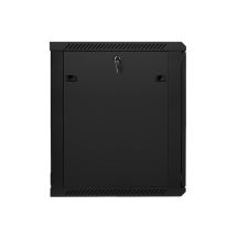 Lanberg WF01-6615-10B single-section lockable cabinet (15U; 769mm / 600mm / 600 mm; floor-standing; openable; 19''; black)