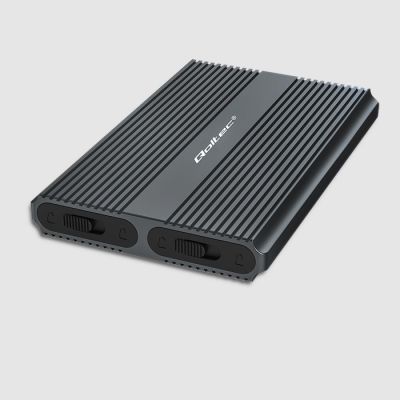 5. Qoltec Case | M.2 SSD drive bay | SATA | NVMe | USB-C | DUAL 2 x 2TB