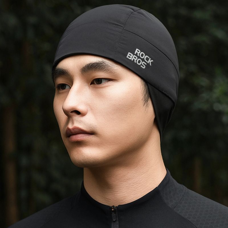 7. Rockbros M015 Winter Reversible Cycling Cap Size 54-61 cm - Black