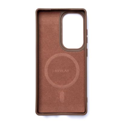 2. Wozinsky Carbon Fiber Case with MagSafe for Samsung Galaxy S25 - Brown