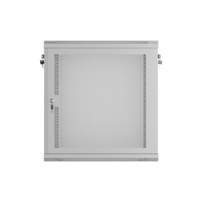 4. Lanberg 19" 12U 600X450 gray wall-mounted RACK installation cabinet with perforated doors (flat pack)