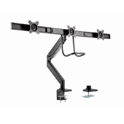 2. GEMBIRD ADJUSTABLE DESK ARM/MOUNT FOR 3 MONITORS 17-27, VESA 100X100MM, UP TO 6 KG