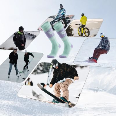 5. Qunature 037202 ski socks size 43-48 (L/XL) - purple-green