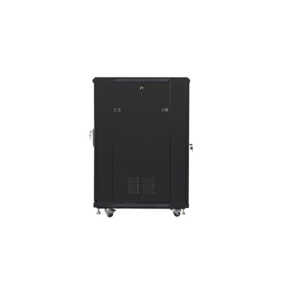 9. Lanberg FF01-6822-12B rack cabinet (22U; 19''; 1160 mm / 600 mm / 800 mm; floor-standing; glass; 800 kg; black)