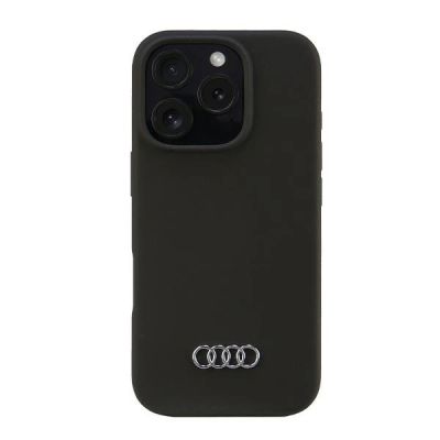 Audi Silicone Case iPhone 16 Pro 6.3" black/black hardcase AU-LSRIP16P-Q3/D1-BK