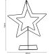 3. DECORATIVE STAR METAL STAND 50CM BLACK MICA