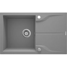 Single-bowl granite sink with drainer