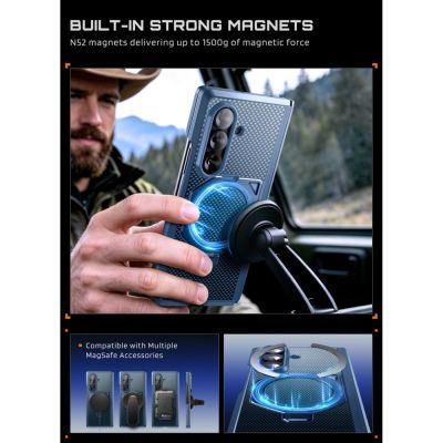 6. Supcase UB Aero MagSafe 2-Set Case for Samsung Galaxy Z Fold 8 Ultra - Navy Blue