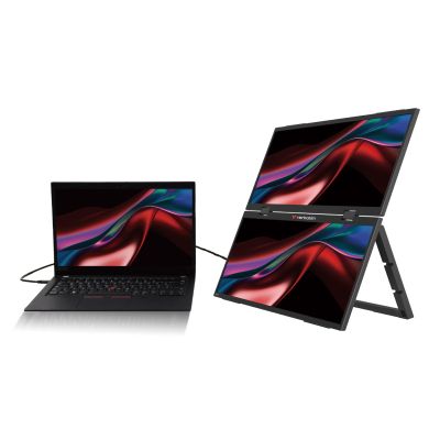 5. Verbatim Portable 15.6" FHD Dual Monitor Essentials Portable Monitor Black 39.6 cm (15.6") LCD 1920 x 1080 px