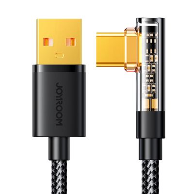10. Joyroom Gaming Cable S-UC027A6 USB-C (angled) / USB-A (straight) 3A 1.2 m - black
