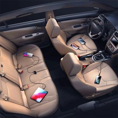 2. Joyroom fast car charger 5x USB 6.2 A with extension cable black (JR-CL03)