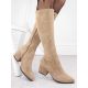 12. Beige Suede-Look Heeled Women’s Boots Sergio Leone KZ212