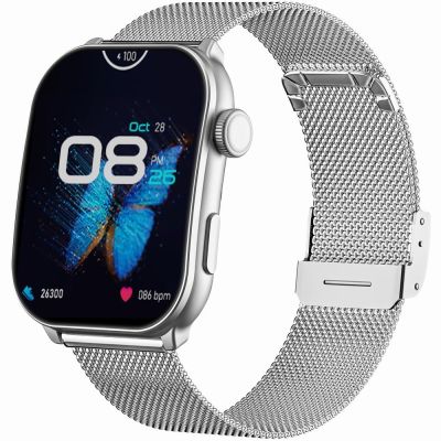 2. GRAVITY GT28-10 Women's Smartwatch Strap + Bracelet White Silver