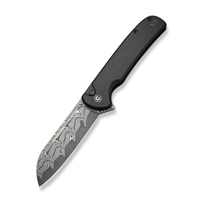 CIVIVI Chevalier II Aluminum Black Damascus Knife