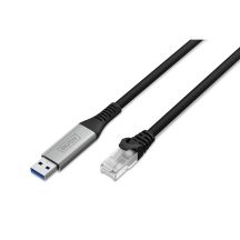 Digitus USB-A - RJ45 Ethernet cable, 1 Gbit/s, 15 m