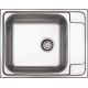 Single-bowl steel sink with drainer