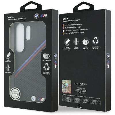 8. BMW Tricolor Metal Logo MagSafe Case for Samsung Galaxy S26 Ultra - Black