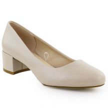 Beige Sergio Leone PB291 block heel pumps
