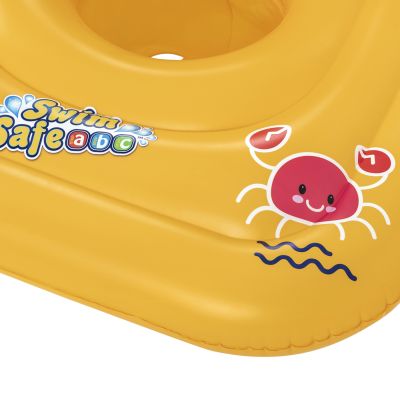 9. Bestway 32050 Swim Safe Wondersplash Square 3-Ring Baby Boat 92800497000