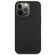 3. Mercedes Leather Meshed Metal Logo Case for iPhone 13 Pro / iPhone 13 - Black