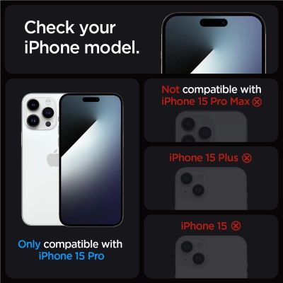 13. Spigen Glas.tR EZ Fit tempered glass for iPhone 15 Pro - 2 pcs.
