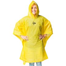 BICYCLE RAIN PONCHO FOR ADULTS 100x130x1CM PE 135GR DUNLOP - YELLOW